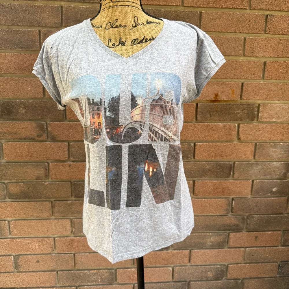 Traditional Craftwear Gray Graphic London Short Sleeve Tee Size XL